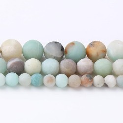 48pcs 8mm Frosted Amazonite Beads Energy* Beads for DIY Jewelry Bracelet Necklace Making 38.1cm