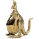 1 Piece Solid Copper Imitation Kangaroo Decoration Brass Kangaroo Miniature Statue Kangaroo Tabletop Decoration Crafts Gifts Brass Kangaroo Home Living Room Decorations