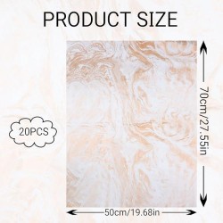 Paper towel 20 sheets 50*70cm gift wrapping paper towel marble pattern craft paper towel gift wrapping paper suitable for christmas birthday wedding, rose gold