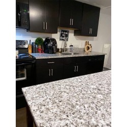 Light White Granite Exterior Marble Gloss Film Vinyl Self Adhesive Kitchen Countertop Peel & Stick Wallpaper Decal 44.96 cm x 243.84 cm